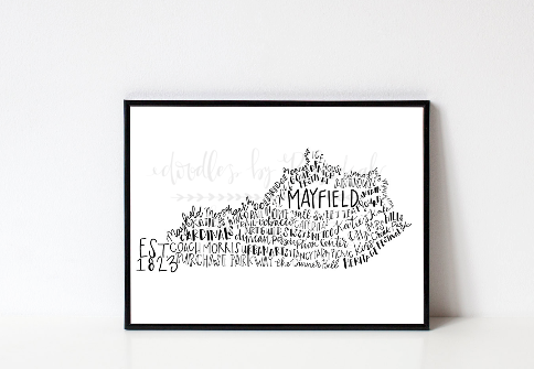 Mayfield, KY 8x10 Print - Doodles by Rebekah