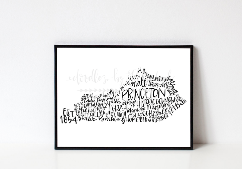 Princeton, KY 8x10 Print - Doodles by Rebekah