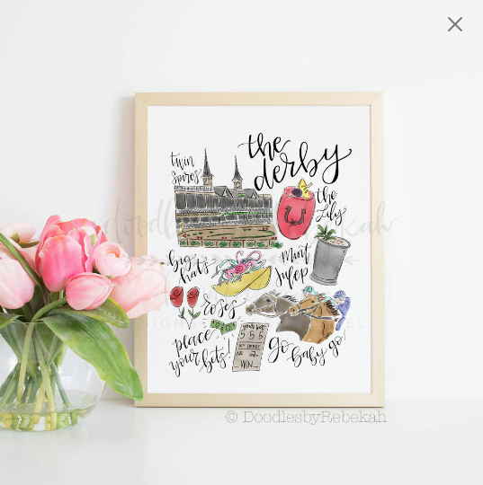 KY Derby Print - Doodles by Rebekah