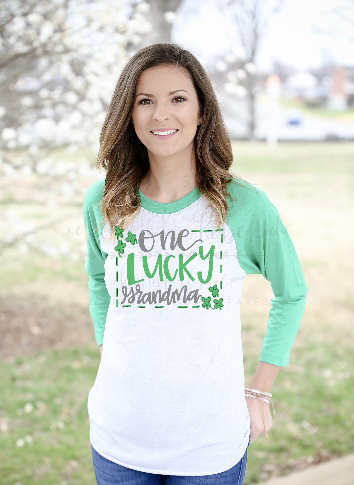 One Lucky Grandma (Choose your own name) - Tees