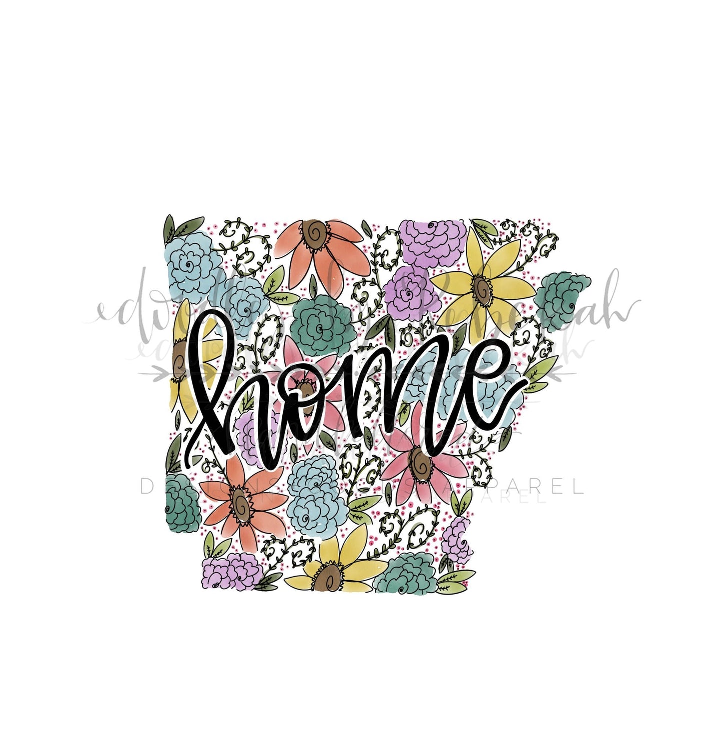 Arkansas Floral - Baseball Tee