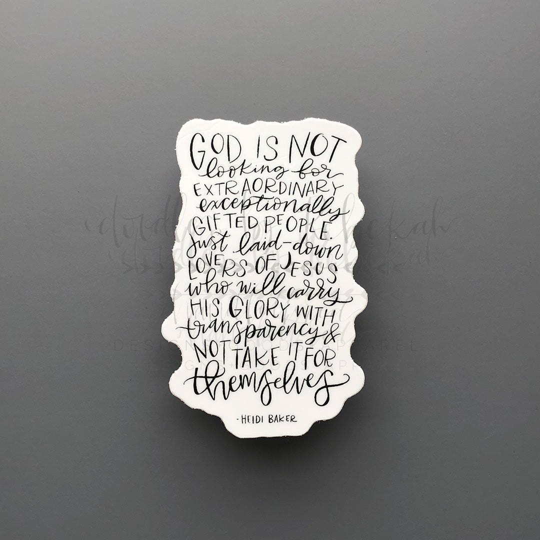 God Is Not Looking Sticker - Doodles by Rebekah