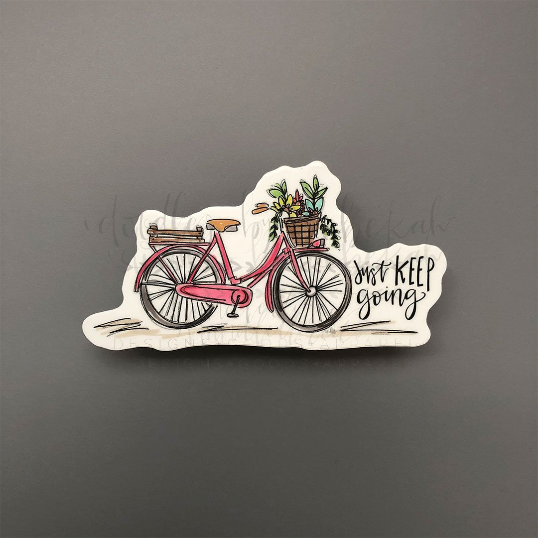 Just Keep Going Sticker - Doodles by Rebekah