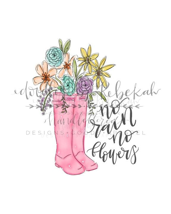 No Rain No Flowers Tee - Graphic Tee