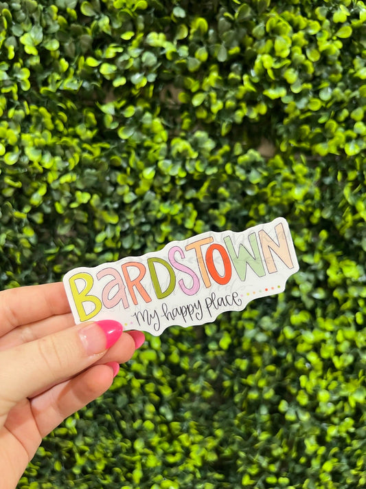 Bardstown My Happy Place Colorful Sticker - Sticker