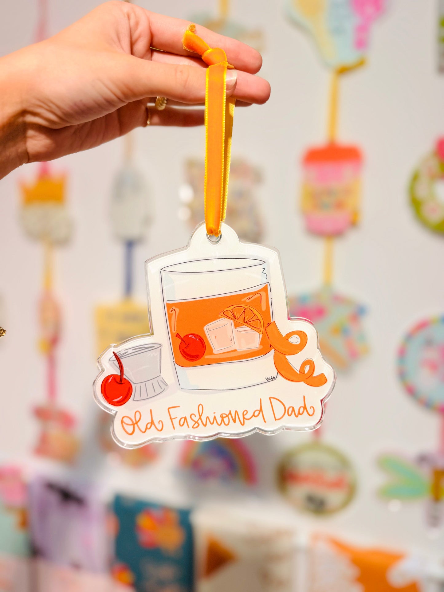 Old Fashioned Dad Acrylic Ornament