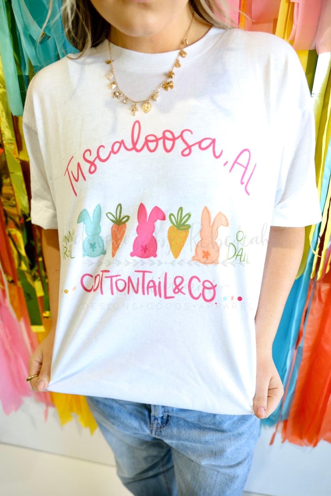 Cottontail & Co. (Custom Name) White Tee - Tees