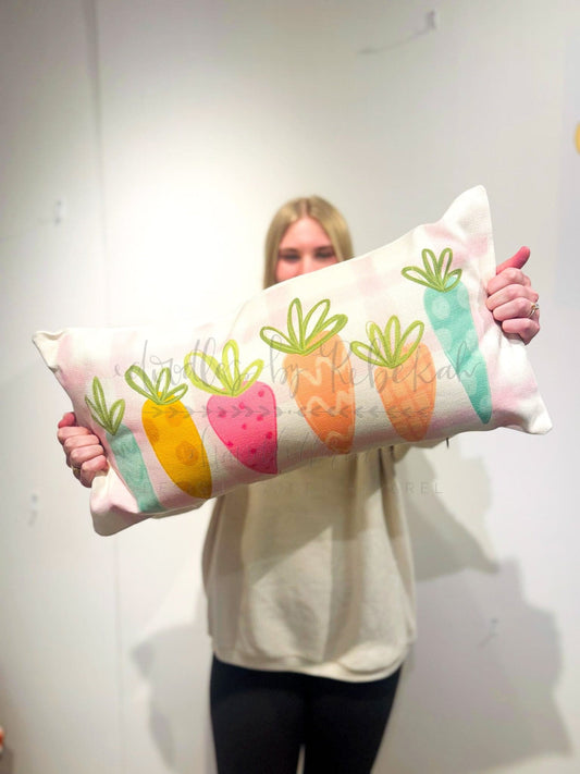 Easter Carrots Lumbar Pillow - Pillow