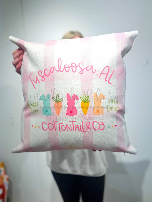 Cottontails & Co Custom Town Name pillow - Pillow