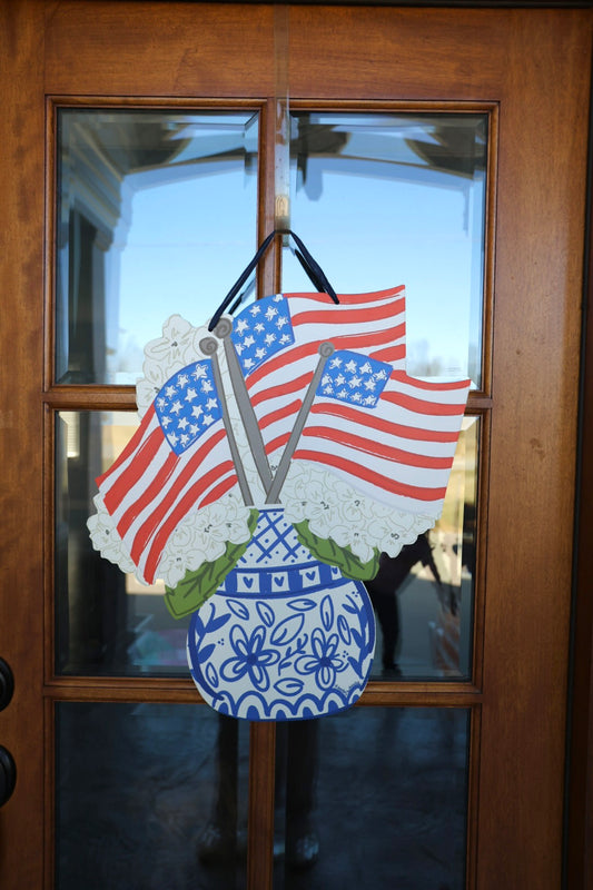 Chinoiserie Flags Doorhanger