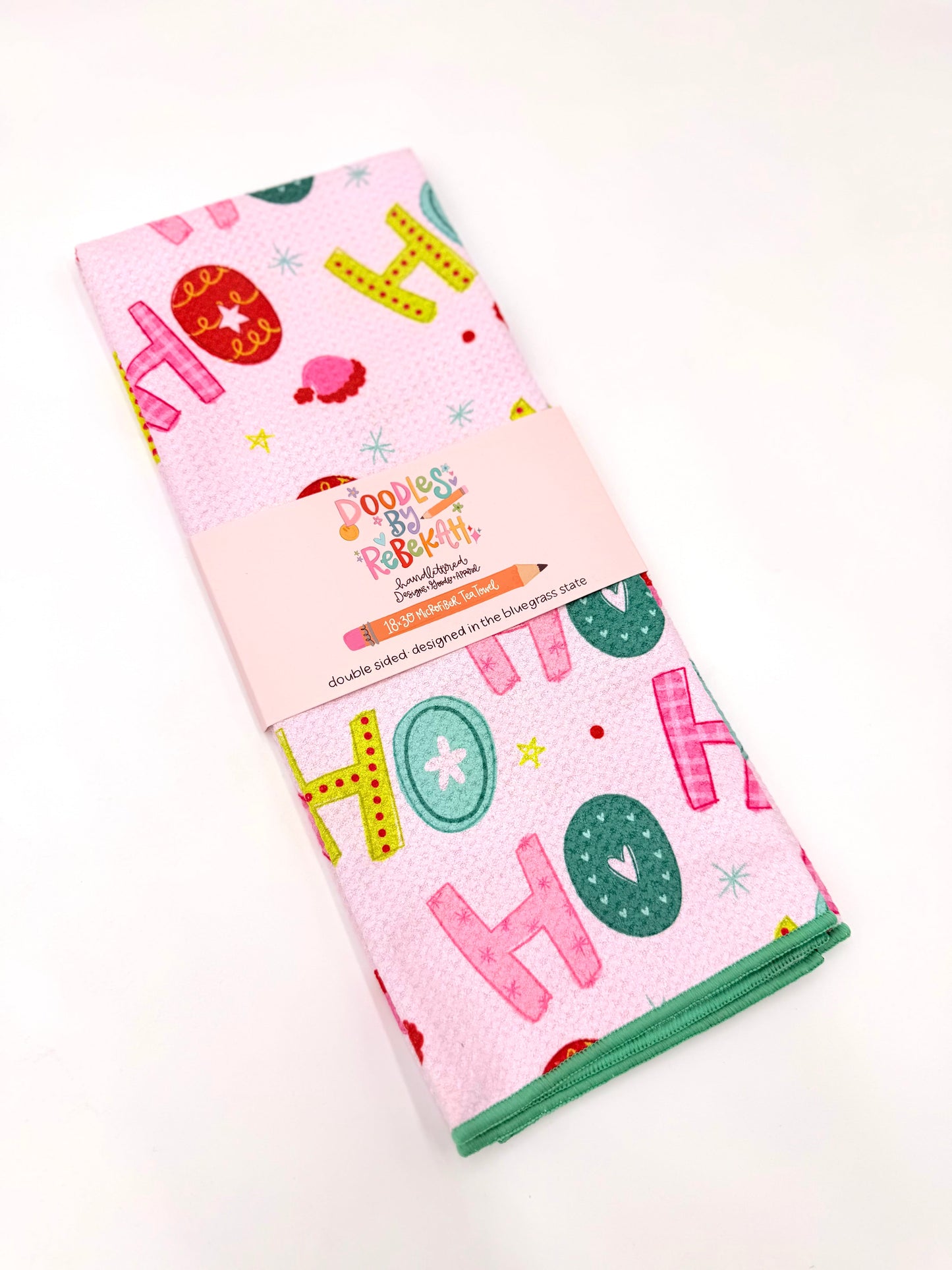 Ho Ho Ho- Microfiber Waffle Weave Tea Towel