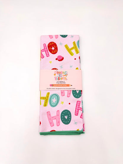 Ho Ho Ho- Microfiber Waffle Weave Tea Towel