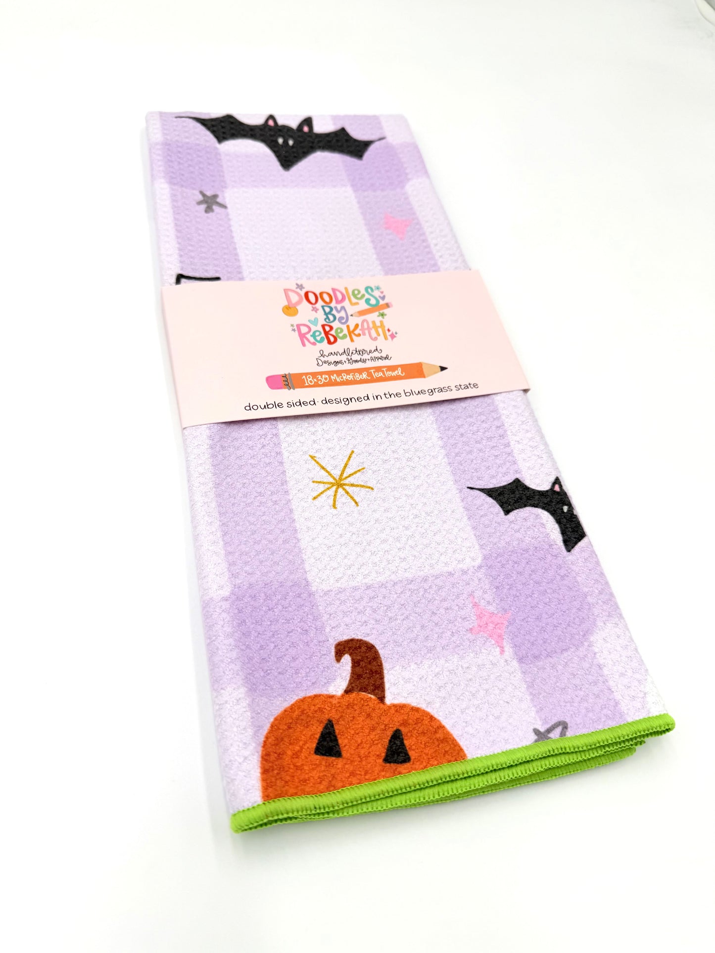 Halloween Icons- Microfiber Waffle Weave Tea Towel