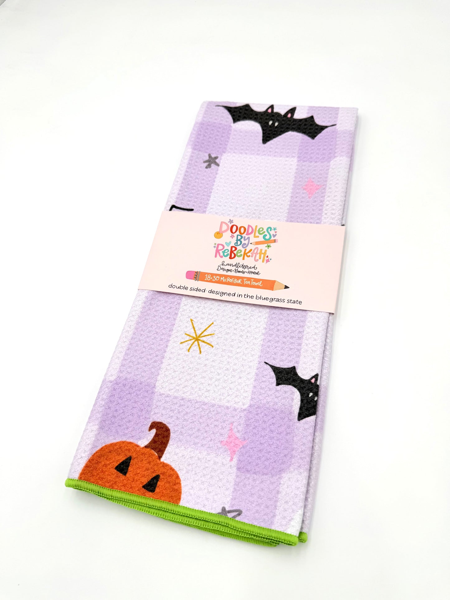Halloween Icons- Microfiber Waffle Weave Tea Towel