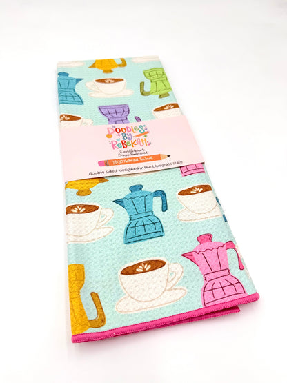 Coffee- Microfiber Waffle Weave Tea Towel