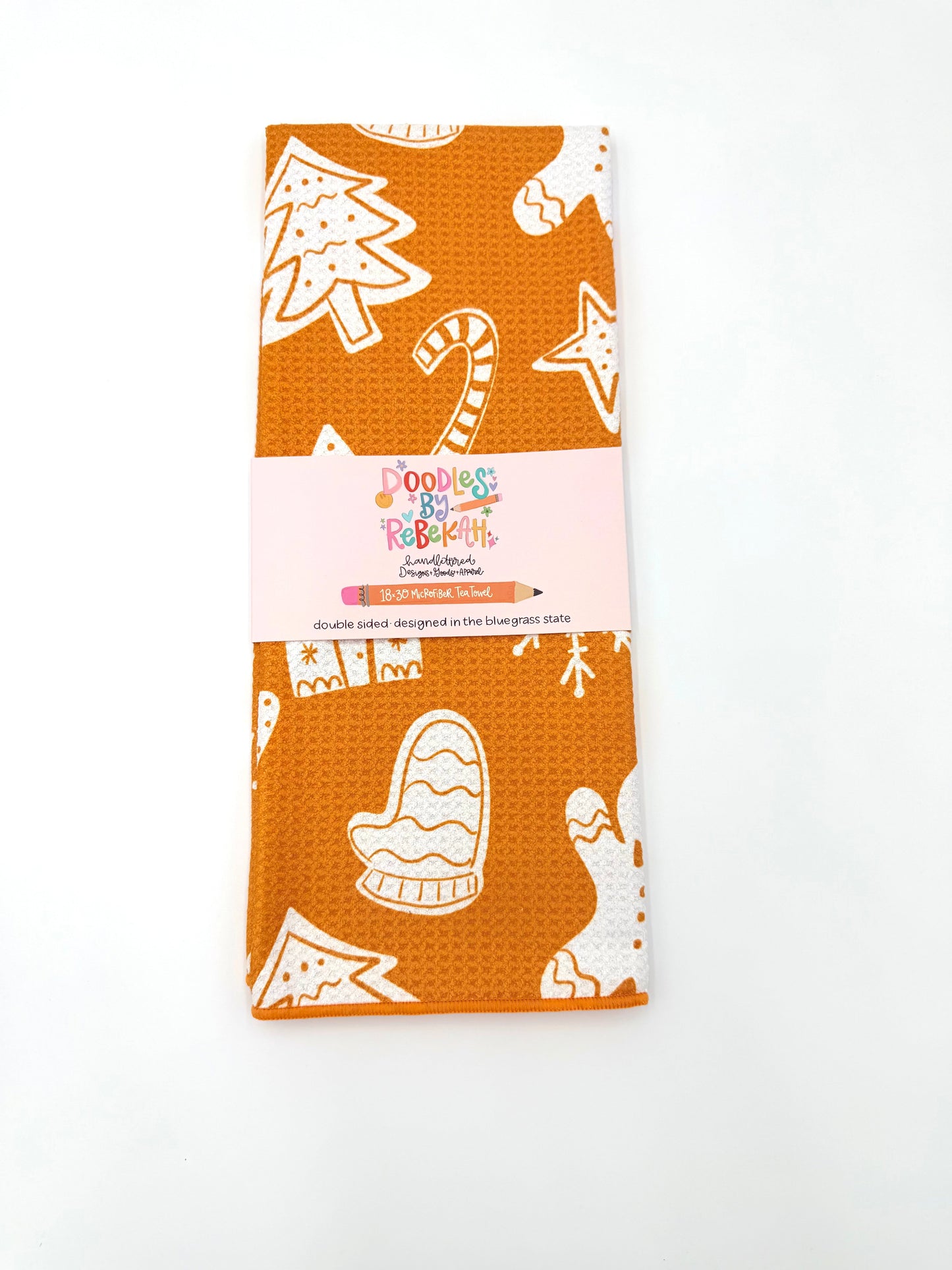 Gingerbread Dreams- Microfiber Waffle Weave Tea Towel