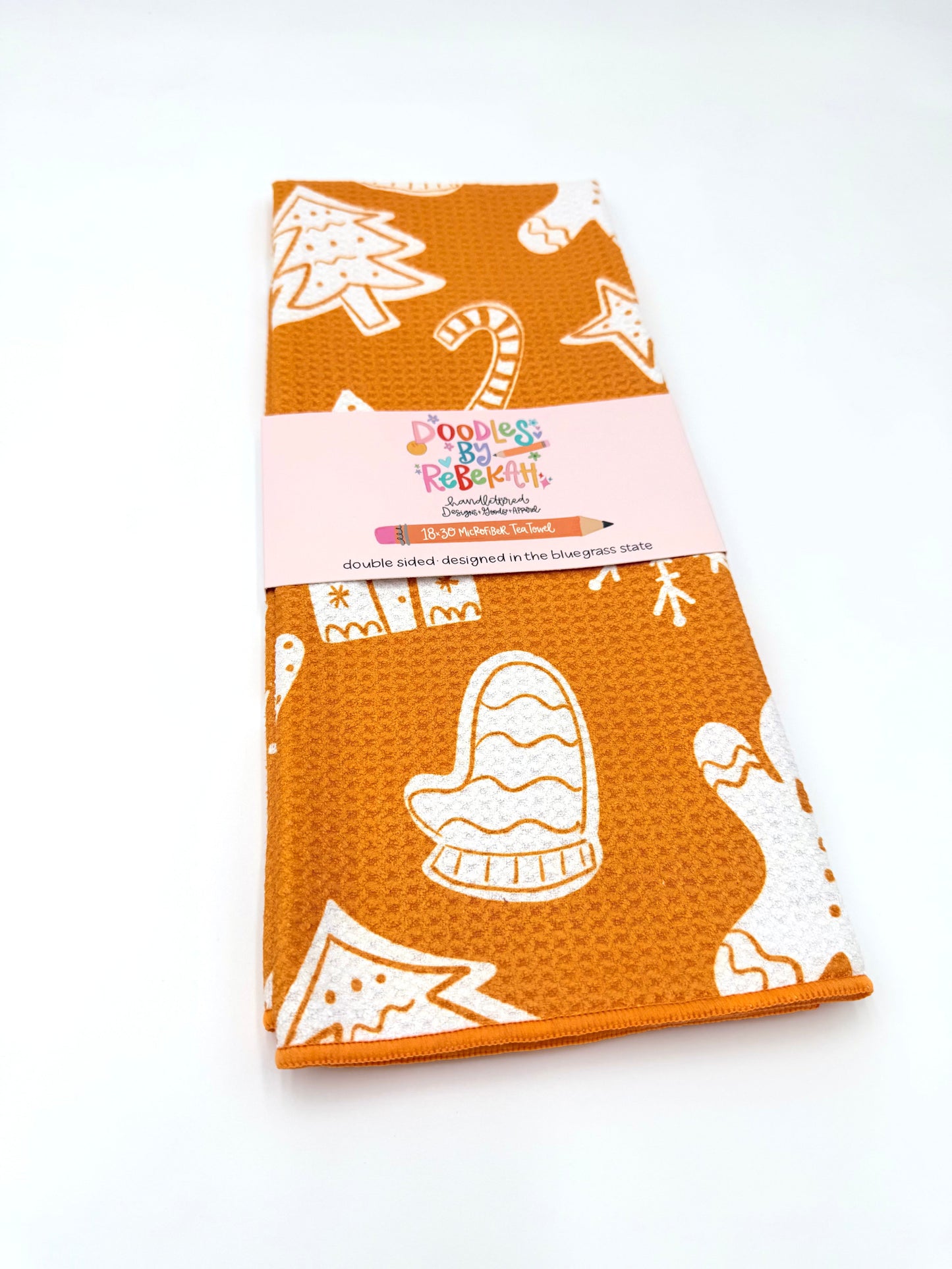 Gingerbread Dreams- Microfiber Waffle Weave Tea Towel