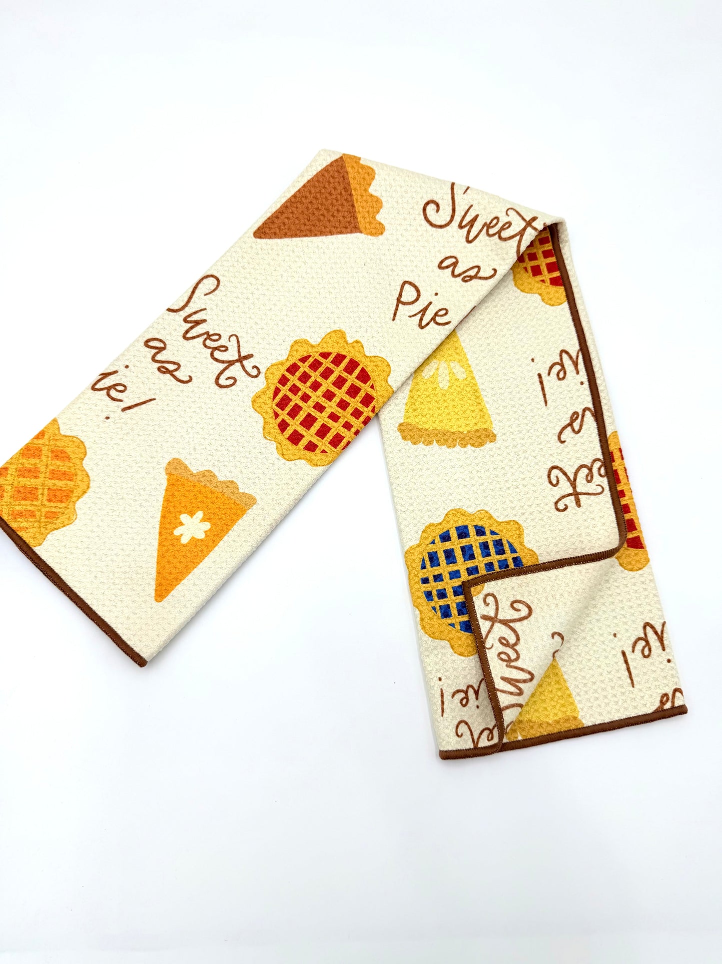 Sweet as Pie- Microfiber Waffle Weave Tea Towel