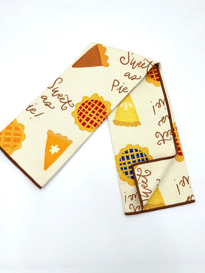 Sweet as Pie- Microfiber Waffle Weave Tea Towel