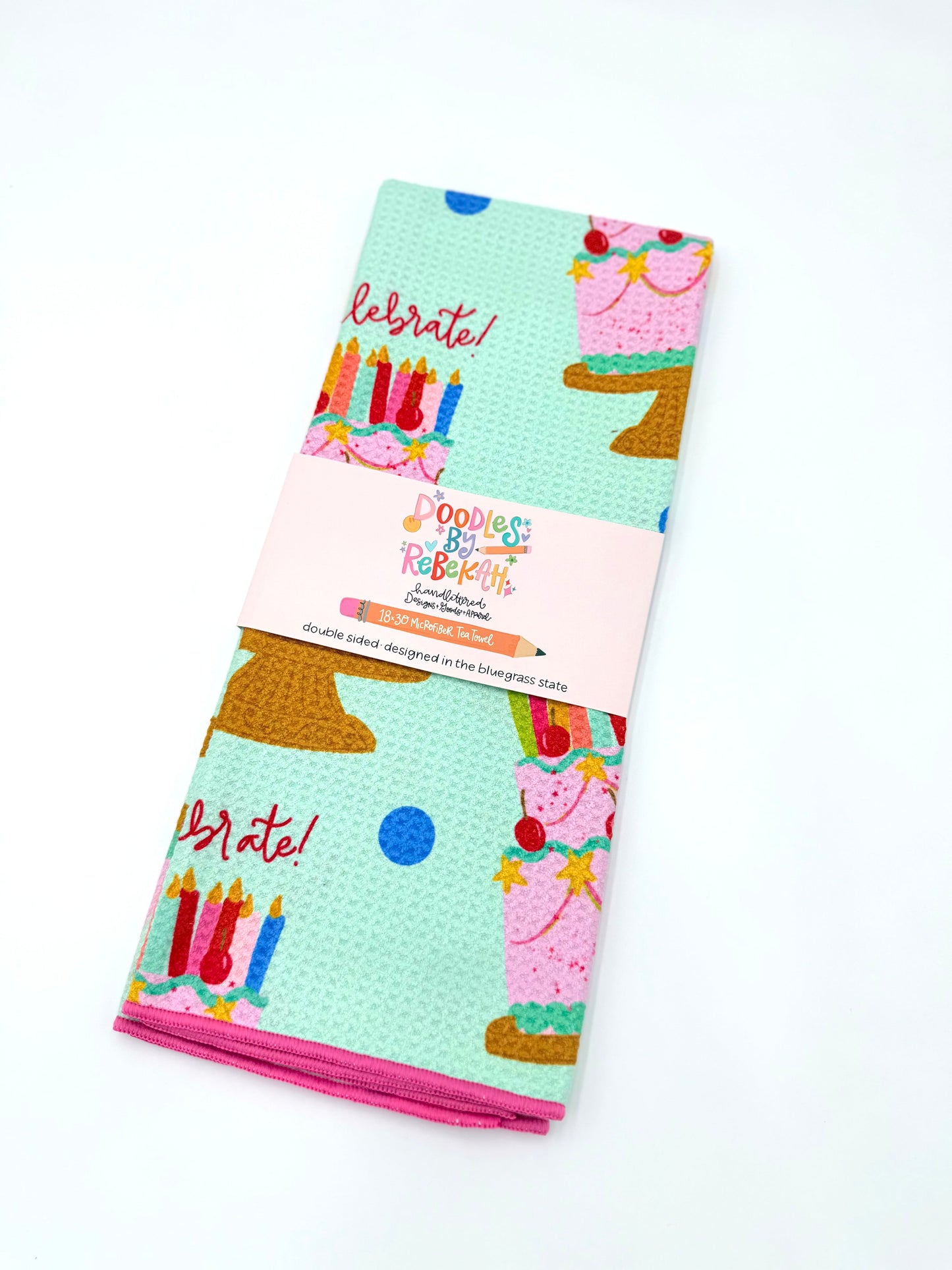 Birthday- Microfiber Waffle Weave Tea Towel