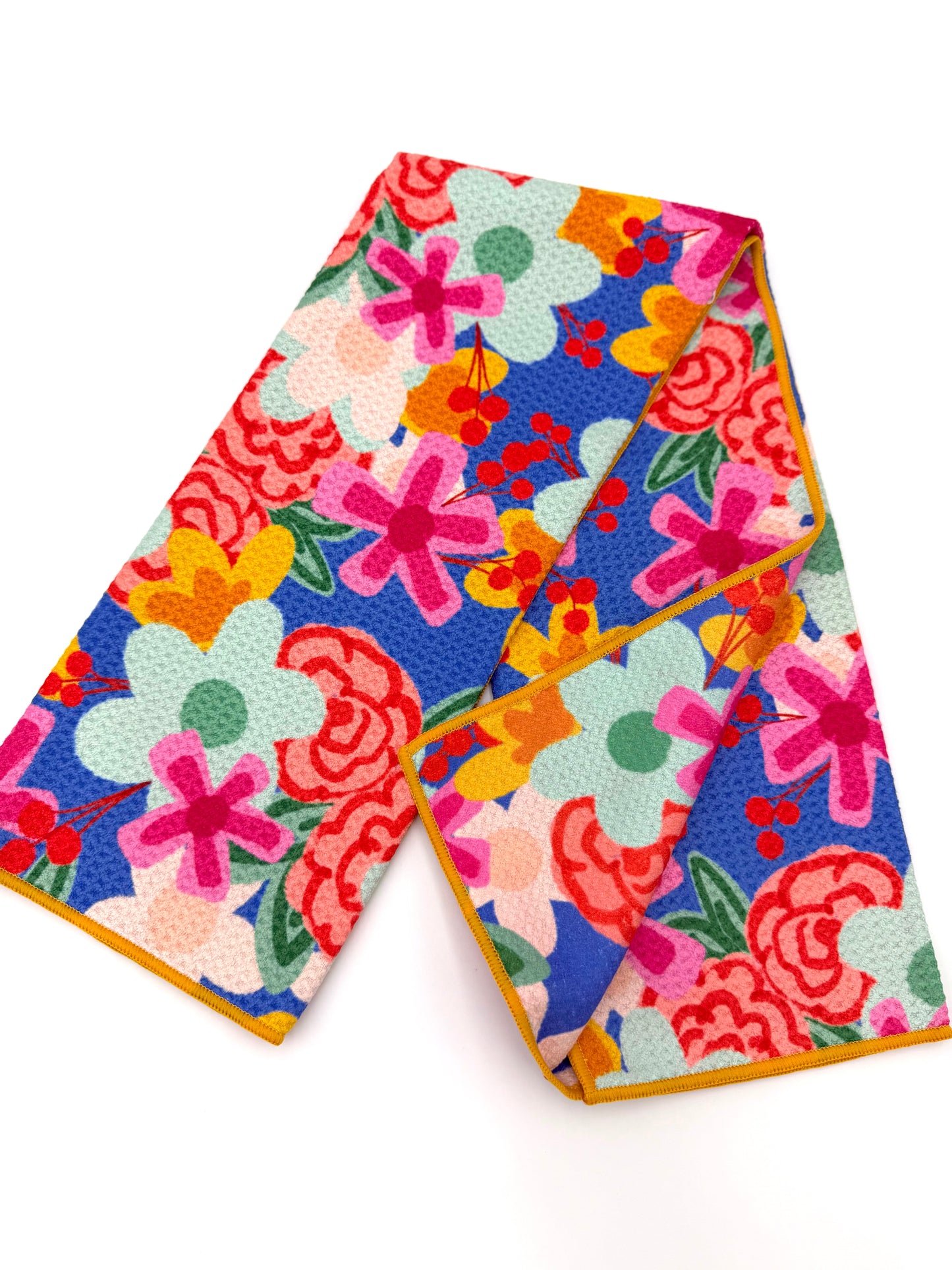 Everette Blue Floral- Microfiber Waffle Weave Tea Towel