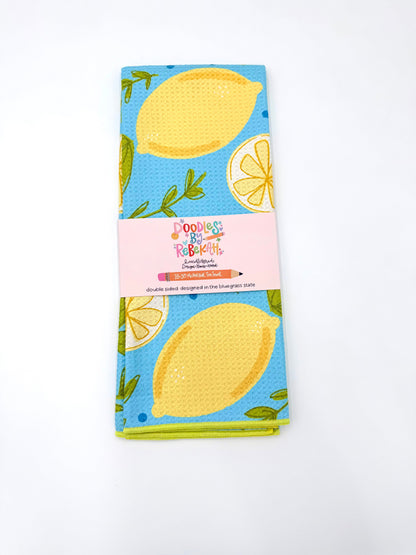 Lemon- Microfiber Waffle Weave Tea Towel