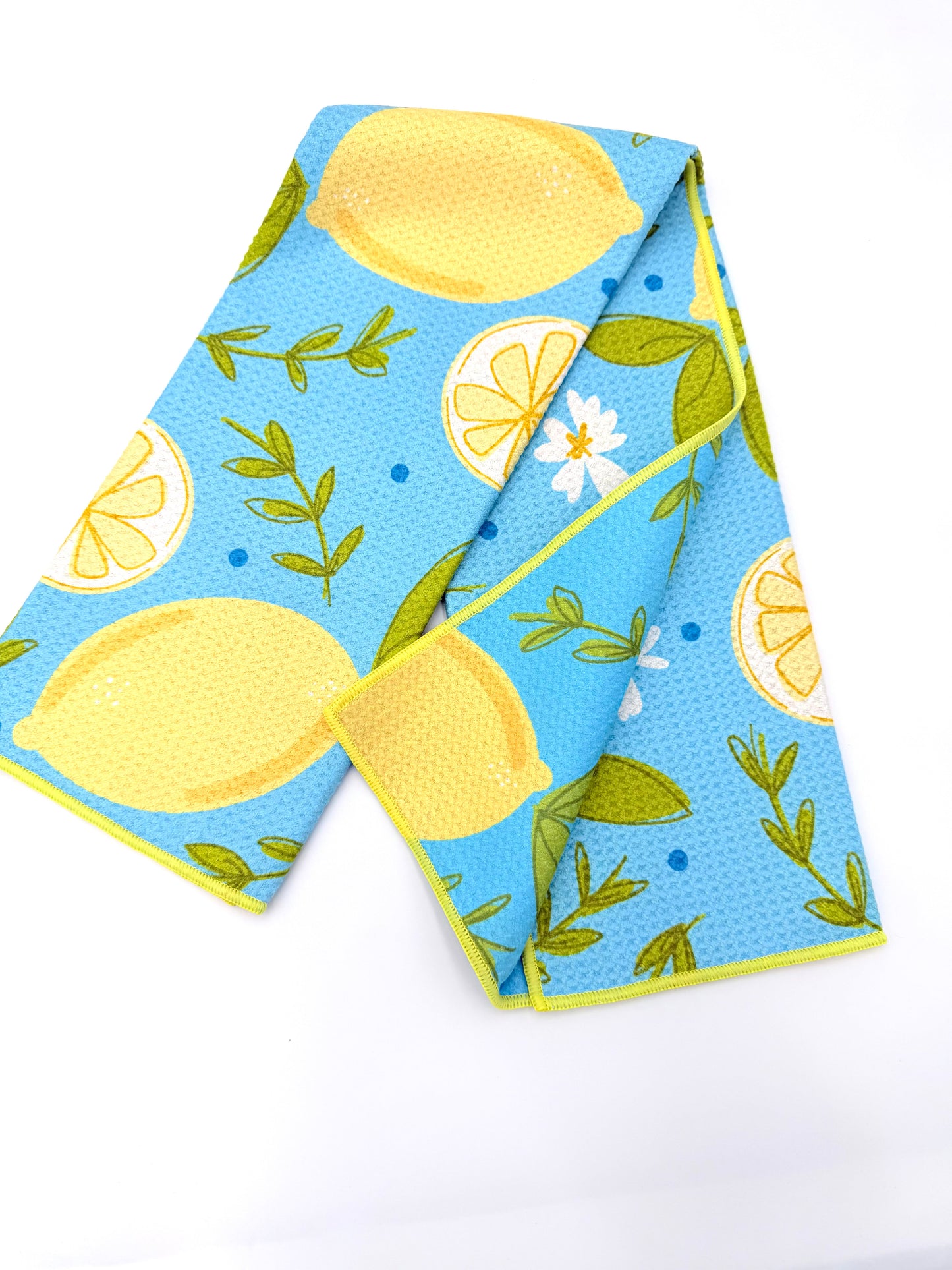 Lemon- Microfiber Waffle Weave Tea Towel