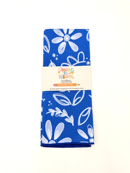 Chinoiserie- Microfiber Waffle Weave Tea Towel