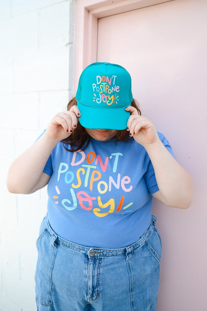 Don't Postpone Joy Tee Flo Blue