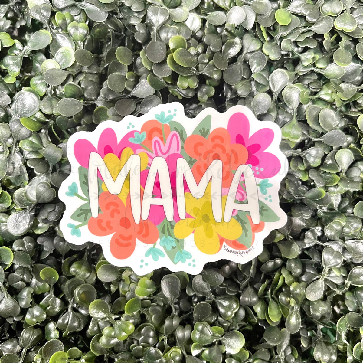 Colorful Flowers Mama Sticker - Sticker