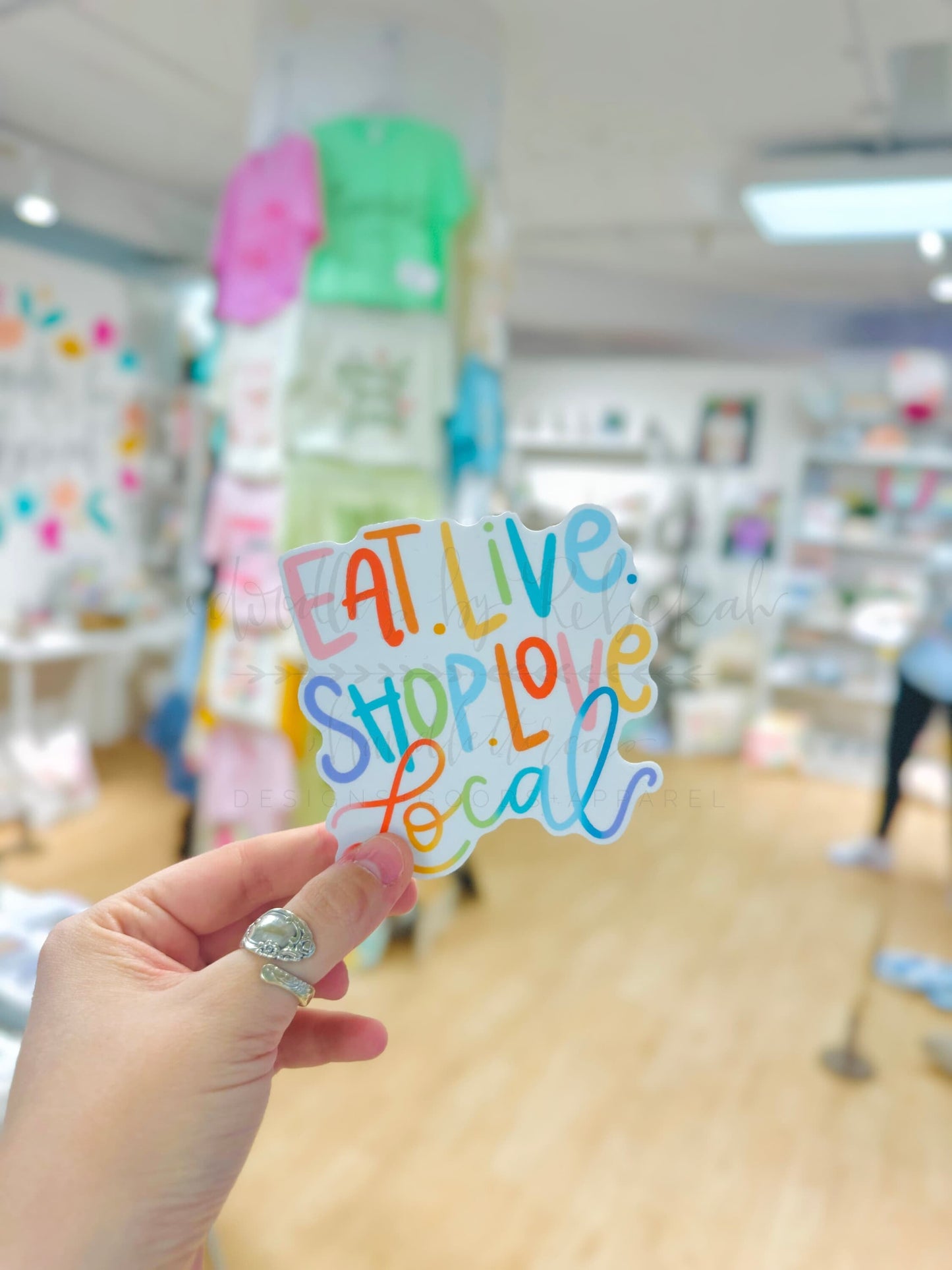 Eat Live Shop Colorful Sticker - Sticker