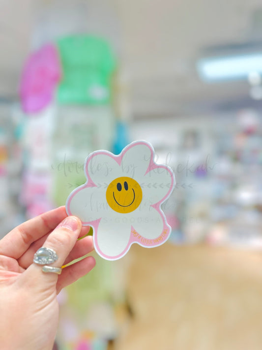 Smiley Flower Sticker - Sticker