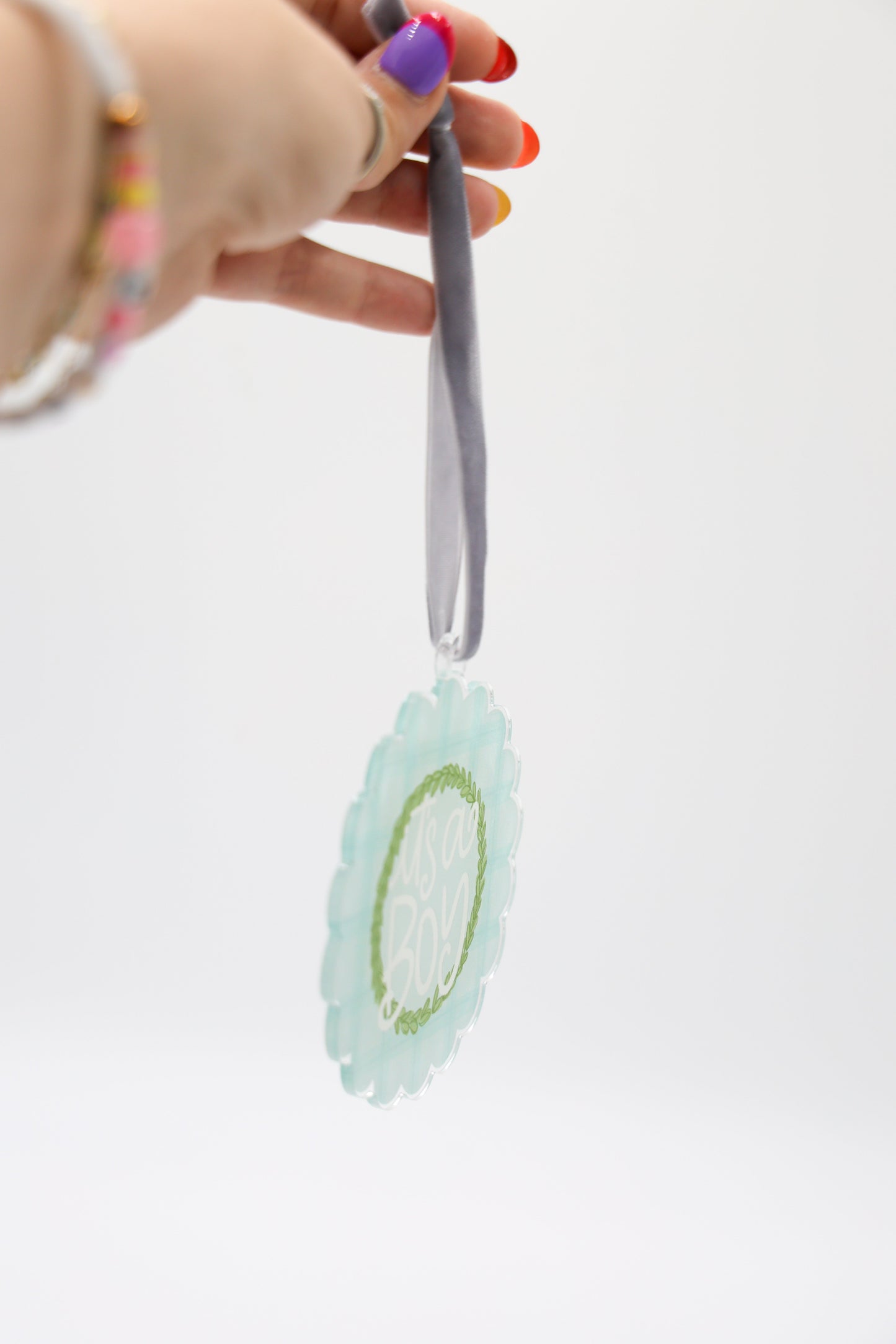 It's a Boy Scallop Acrylic Ornament