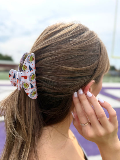 Orange & Navy Gameday Claw Clip