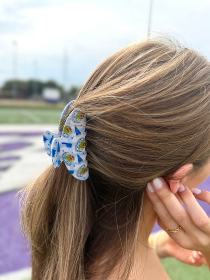 Blue & White Gameday Claw Clip