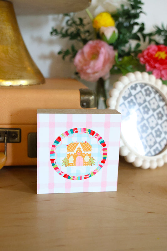Gingerbread Jewel Tone 4x4 Block