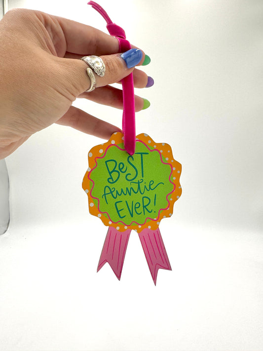 Best Auntie Ever Wooden Ornament