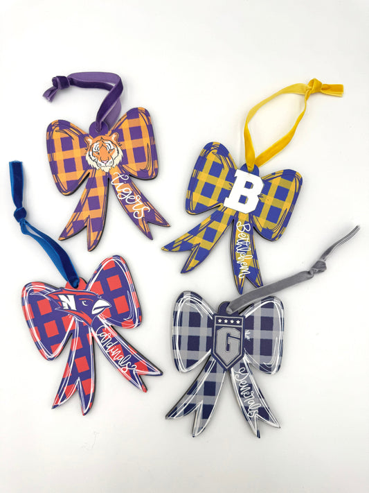 Custom School Logo Wooden Ornaments