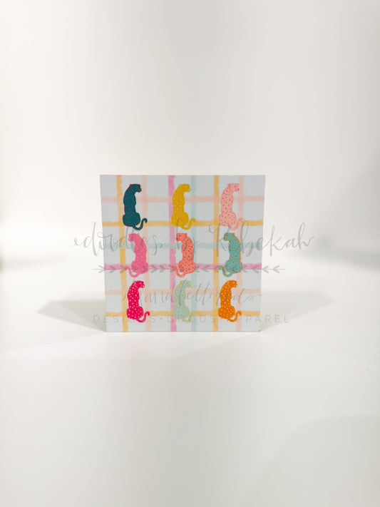 9 Colorful Cheetahs 4x4 Block
