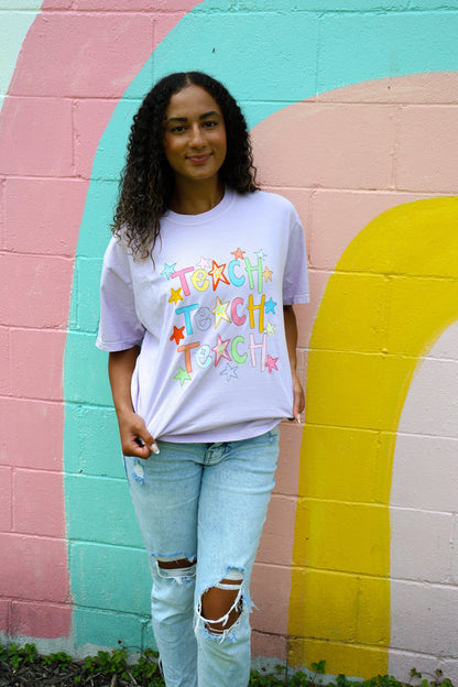 Teach Stars Orchid Tee