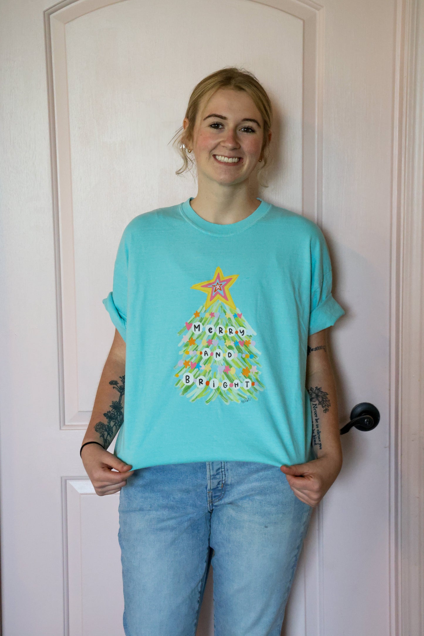 Merry and Bright Friendship Tree Tee