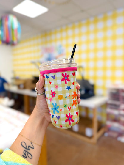 Happy Girlie Icons Iced Coffee Sleeve