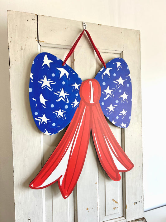 Patriotic Bow doorhanger