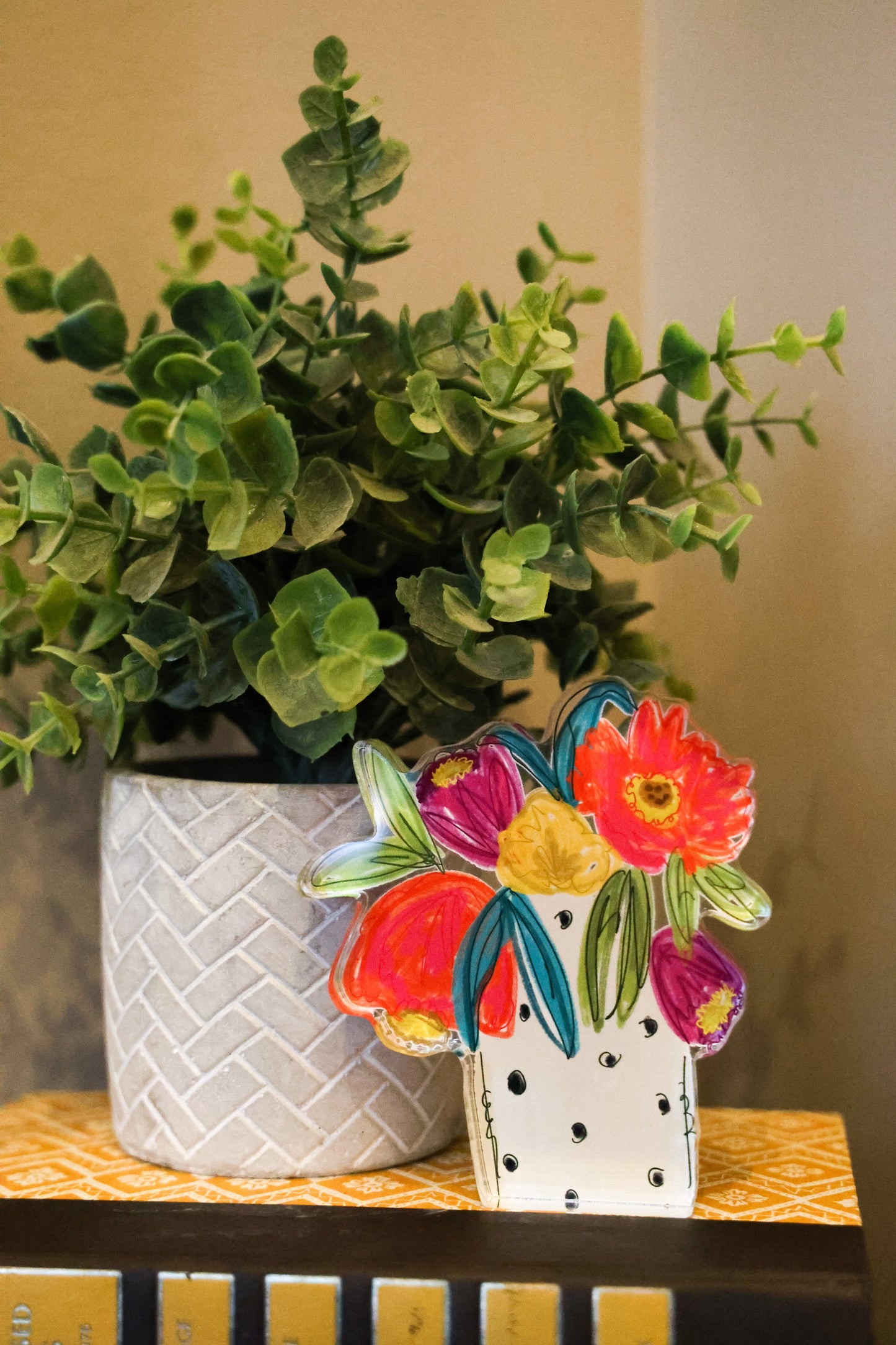 101 Flowers Acrylic Shelf Sitter