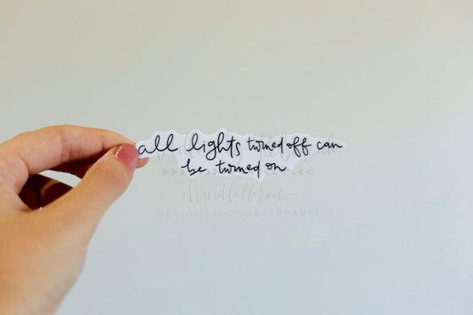 All Lights Turned Off Sticker