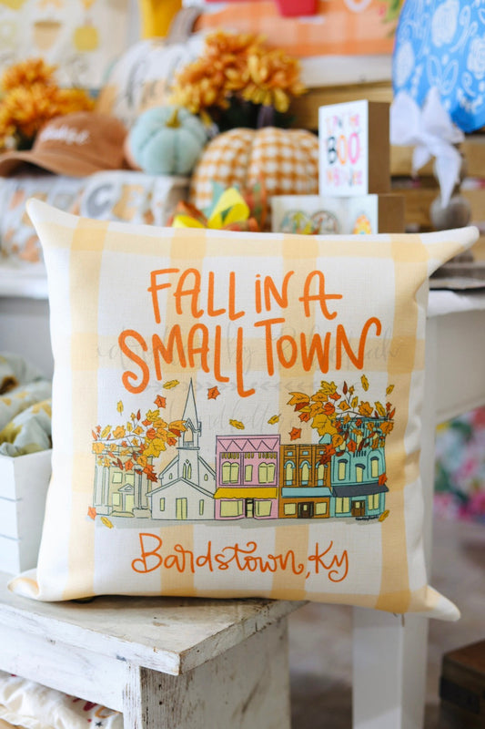 Fall In A Small Town Pillow (Custom)