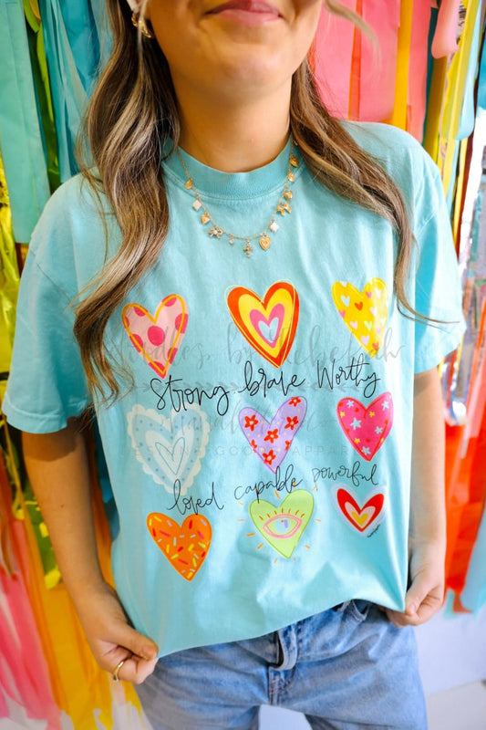 Funky Heart Affirmations Tee - Tees