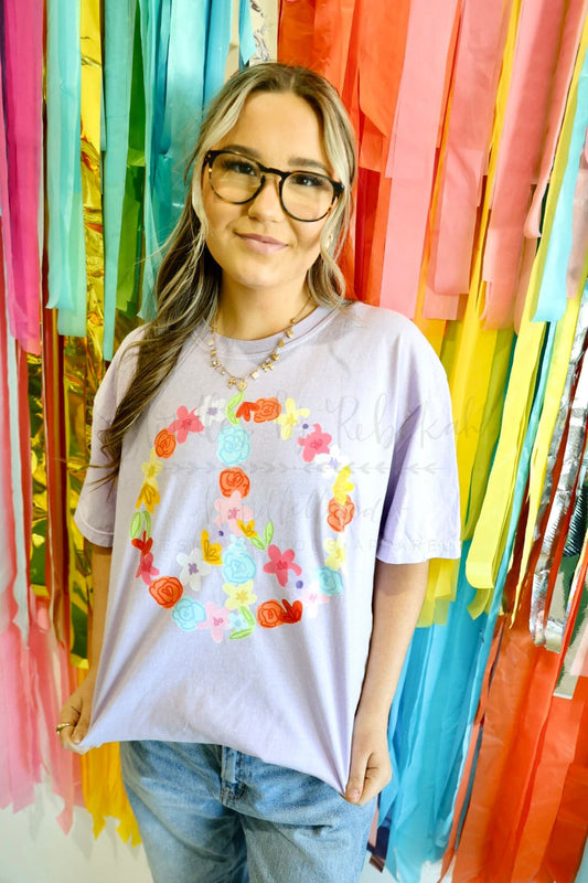 Floral Peace Sign - Tees