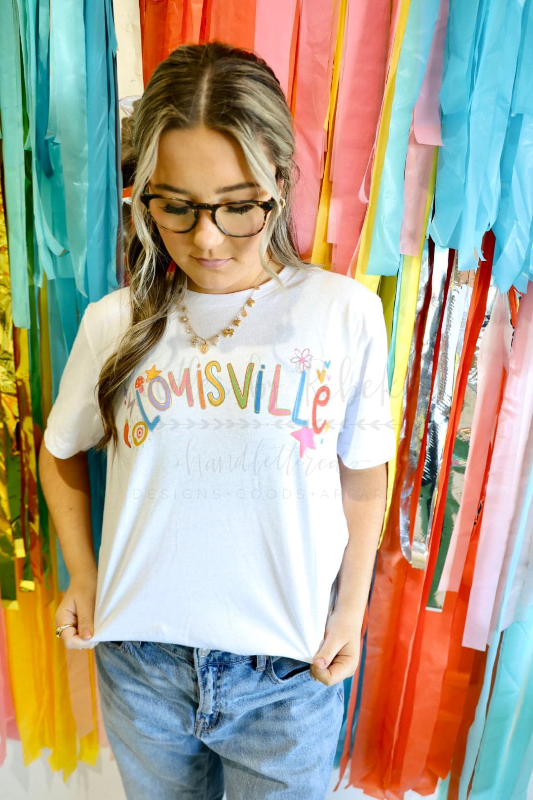 Louisville Diary Doodles White Tee - Tees