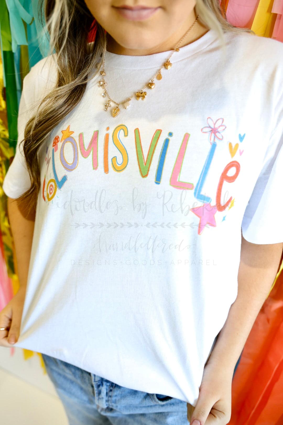 Louisville Diary Doodles White Tee - Tees